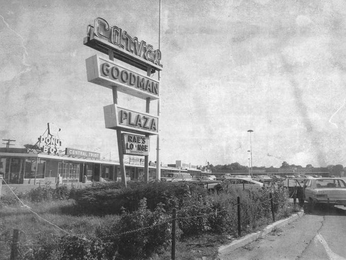 Goodman Central Shopping Plaza, 836 N. Goodman St., which is owned by the A. Friederich & Sons Co. is to be sold as the result of the foreclosure of the mortgage on Oct. 22. The foreclosure action was brought by First Federal Savings & Loan Association. According to papers filed with the Monroe County Clerk's office, Friederich's is in arrears in excess of $41,670 on the 1.1. million mortgage. (Staff photo, 9/1975)
TU 9/29/1975