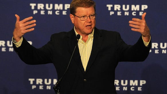 In October 2016: Congressman Mark Amodei speaks during