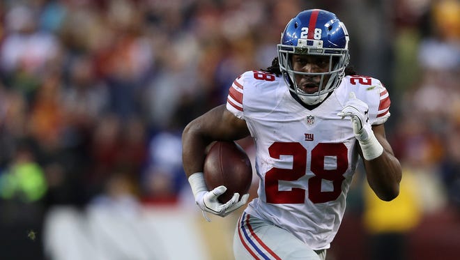 Giants running back Paul Perkins had 102 yards in his first start on Sunday.