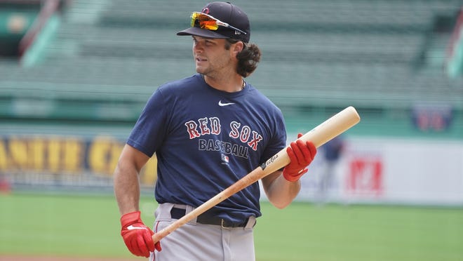 Red Sox left fielder Andrew Benintendi has been struggling mightily with the bat this season.