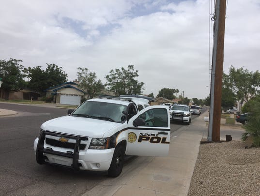 Glendale police went door-to-door to search for armed burglary suspects Sunday morning near 45th and Northern avenues.