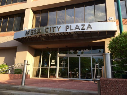 Outside of Mesa City Plaza