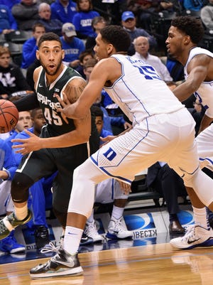 Michigan State is hoping junior guard Denzel Valentine can shake an early-season slump.