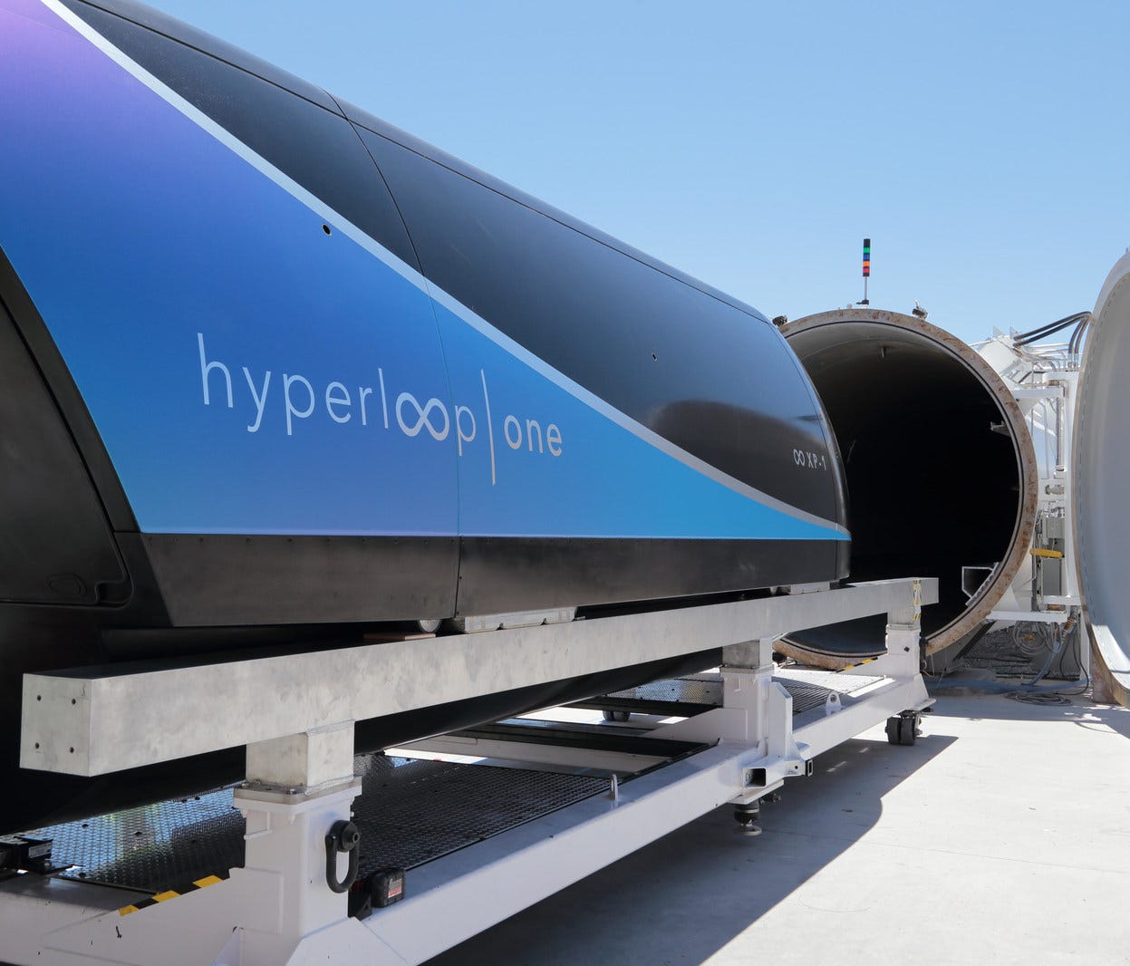 Hyperloop One's test pod just hit nearly 200 mph in the Nevada desert.