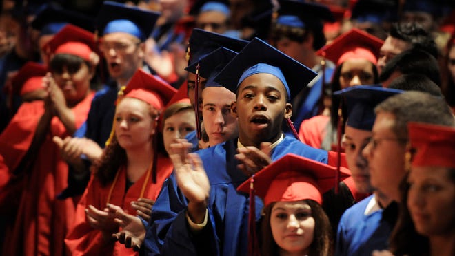
Roy C. Ketcham High School students particpate in graduation activities at the Mid-Hudson Civic Center in the City of Poughkeepsiem on June 22, 2013.
