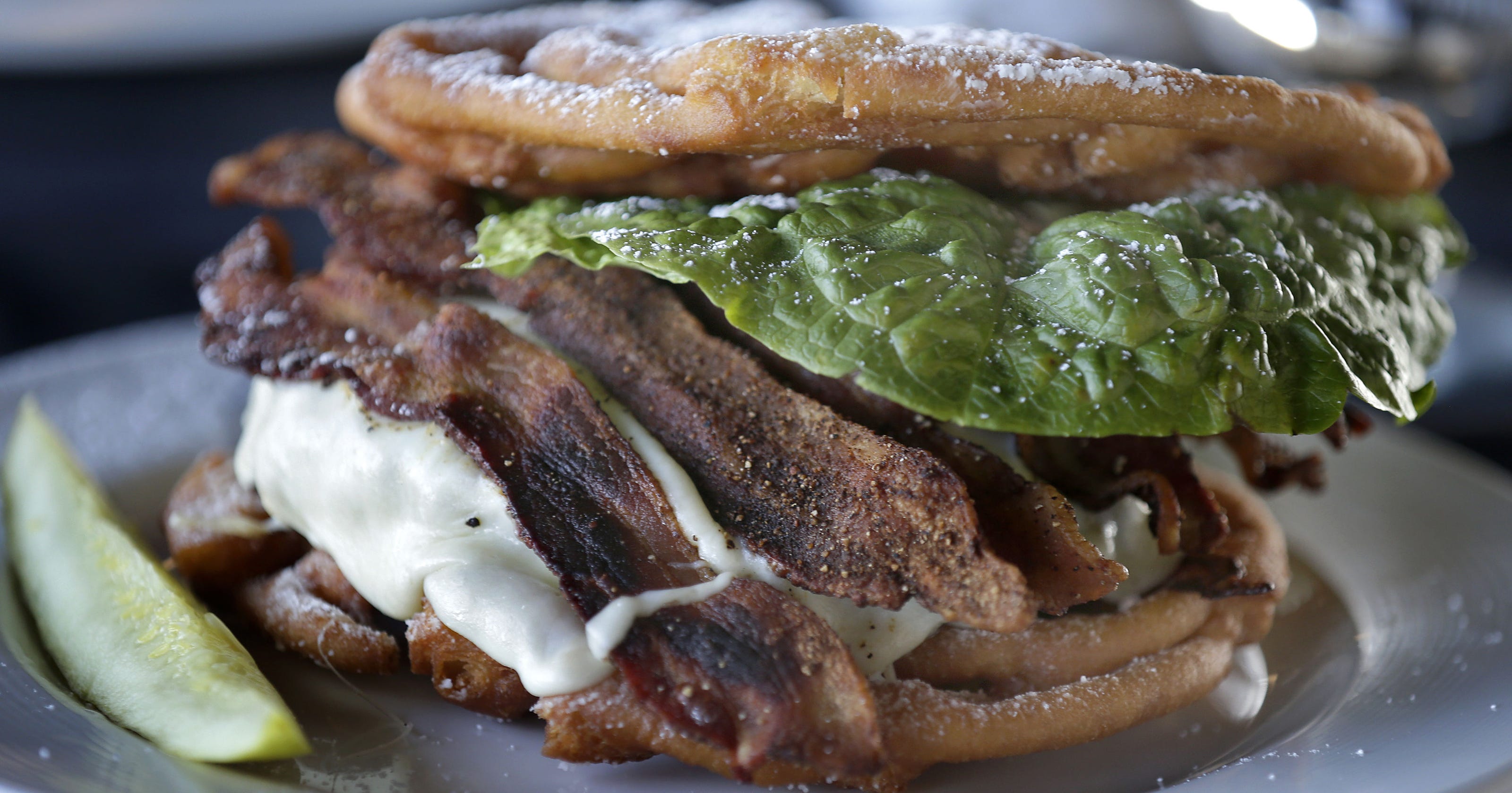 Funnel cake bacon burger joins Rattlers' menu