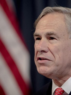 Texas Gov. Greg Abbott speaks about the state’s response to COVID-19 during a news conference Monday in Austin, Texas.