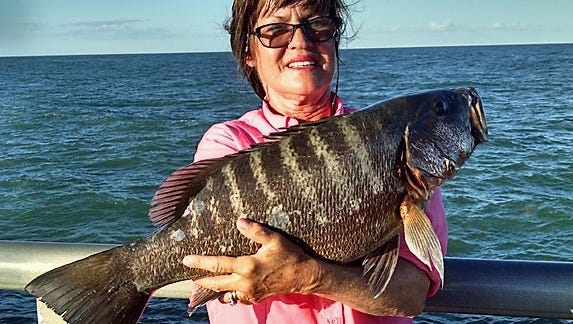 This large cubera snapper was caught late last week by an angler fishing with shrimp at Sebastian Inlet.