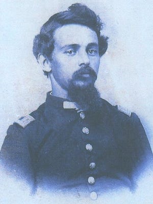Lewis K. Harris of Richmond served in three different Indiana regiments in the Civil War, two of which trained locally.