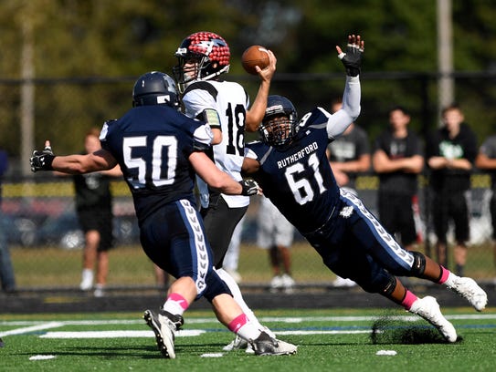 Rutherford's Vincent Nikolic #50 and Lawson Fisher