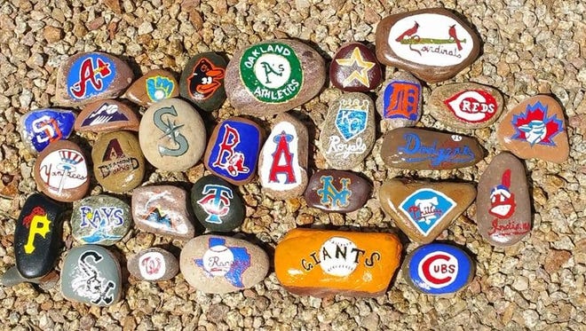 Samuel Adams of Mesa painted the logos of all 30 Major League Baseball teams on rocks and hid them in Papago Park in Phoenix in April 2017.