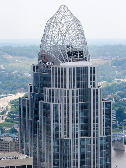 Drone Hits Great American Tower Breaks Glass