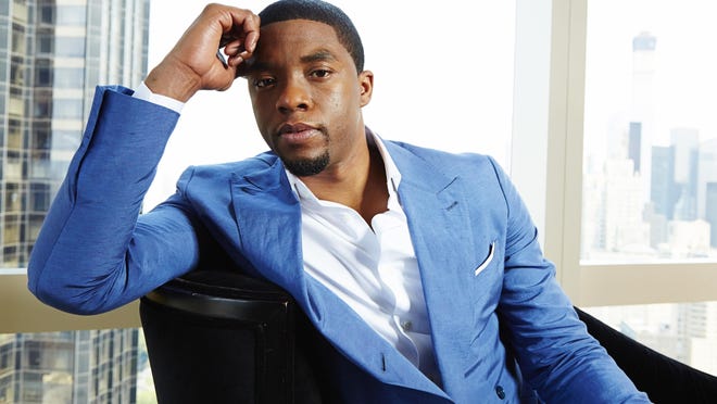 Actor Chadwick Boseman poses for a portrait in New York in July 2014.