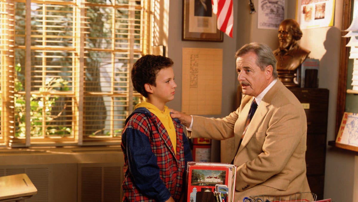 ABC10 (8/24/93)--BOY MEETS WORLD-- Ben Savage stars as Cory Matthews and William Daniels portrays his exacting teacher, in BOY MEETS WORLD, a new family comedy that looks at life through the eyes of an 11-year-old, airing on FRIDAYS, premiering  FRIDAY, SEPT. 24 (8:30-9 pm, ET) on the ABC Television Network.