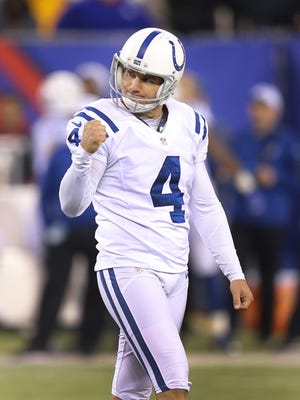 Colts K Adam Vinatieri was named to his third Pro Bowl for his perfect season.