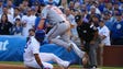 NLDS Game 3: Nationals at Cubs - Jason Heyward is doubled