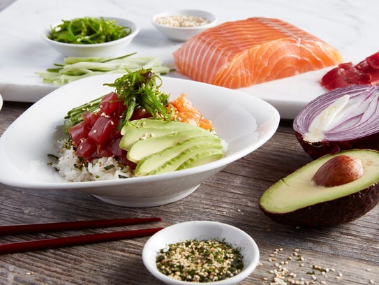 Kona Grill offers customizable poke bowls with fresh ingredients.