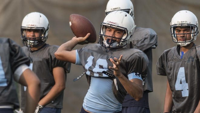 Quarterback Frankie Ayon is projected to be Redwood’s starting signal-caller this season.