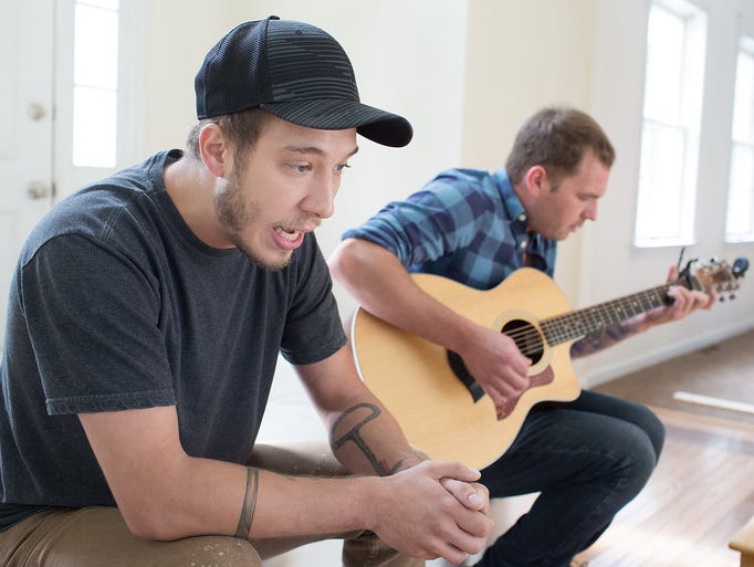 Tyler Joel practices his song "Long Way Home" with