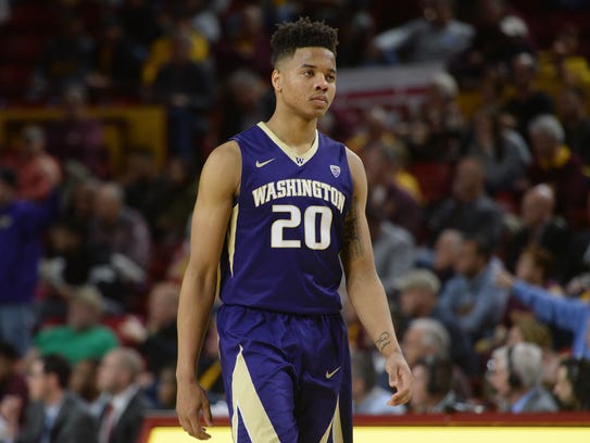 Markelle Fultz looks on in a January loss to ASU in