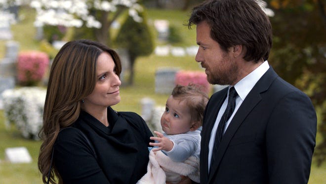 From left, Tina Fey as Wendy Altman, and Jason Bateman as Judd Altman, in a scene from the film, "This Is Where I Leave You."