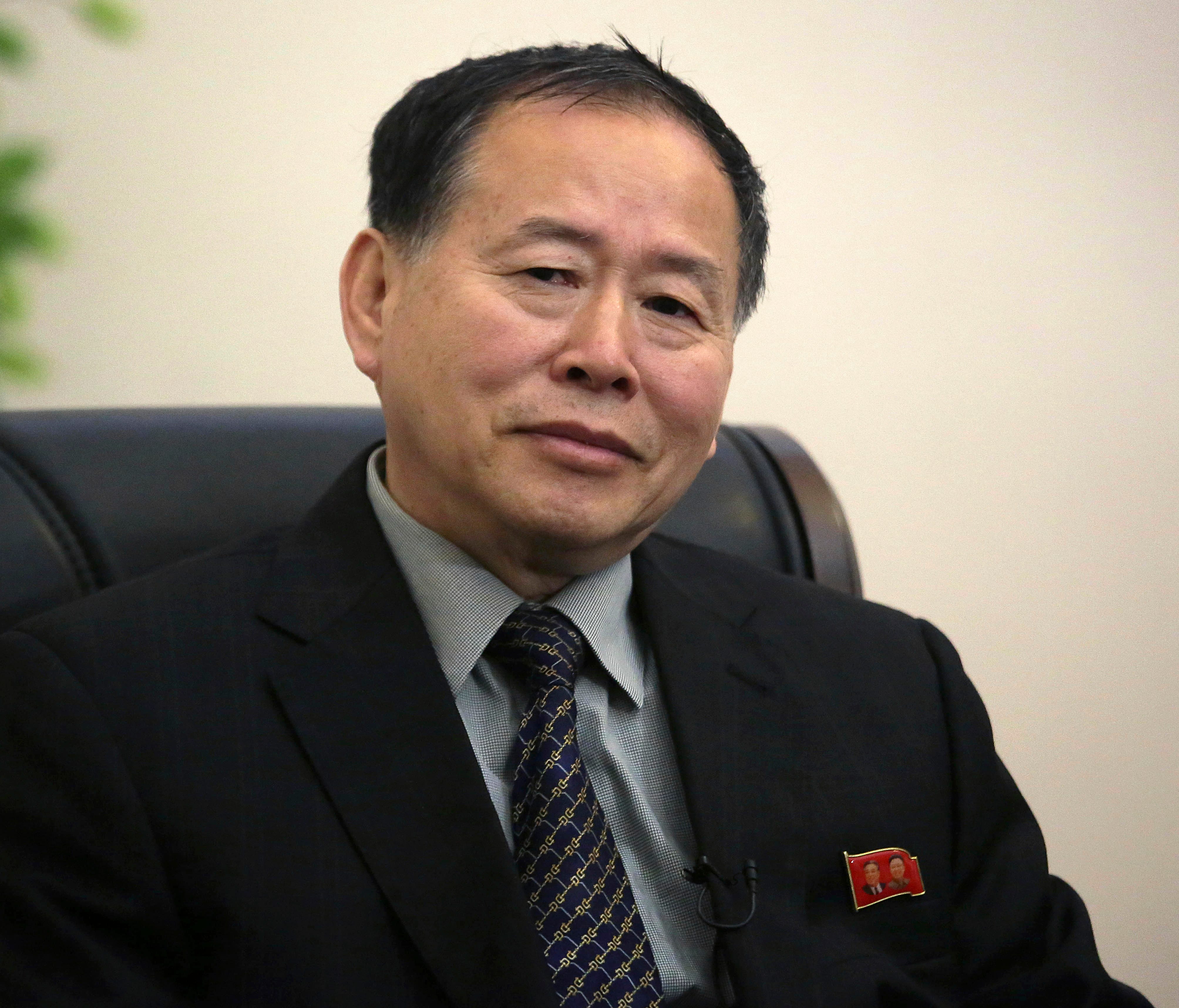 North Korea's vice minister Han Song Ryol is pictured during an interview with The Associated Press in Pyongyang, North Korea.