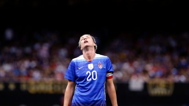 Abby Wambach, shown here in her final game for the United States on Dec. 16, says she abused alcohol and prescription drugs for years until her arrest for driving under the influence in April.