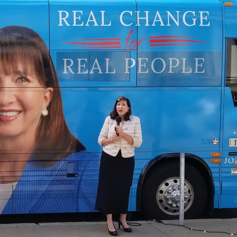 Libertarian presidential nominee Jo Jorgensen addr