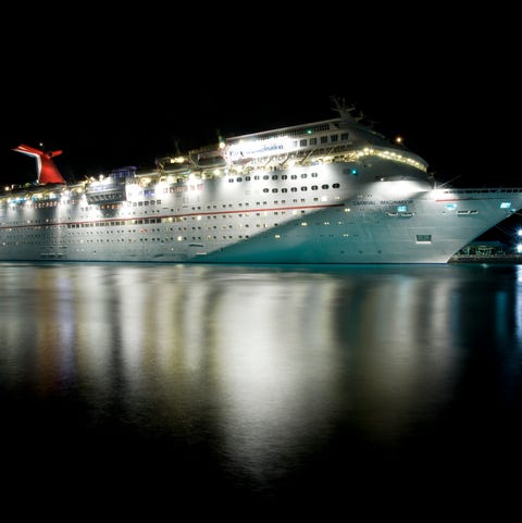 The Carnival Imagination at dock for the night in 