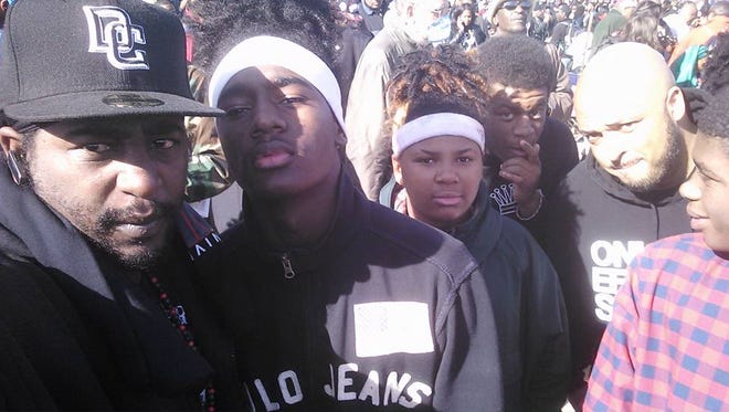 Shaun Waters, of Staunton, brought a group to the Million Man March in Washington, D.C., on Saturday, Oct. 10, 2015.