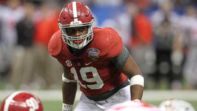 Alabama senior Reggie Ragland leads the team in tackles with 50 stops.