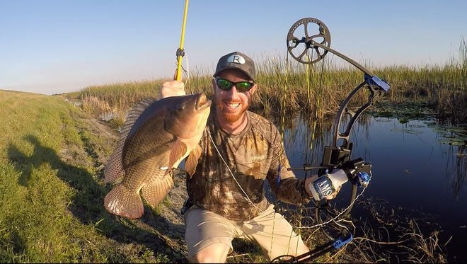 Anglers can catch tilapia in Florida waters three different ways: With dough balls, a cast net or perhaps the most sporting means possible, a bow as Ryan Wood of Malabar, host of the YouTube channel RWood Outdoors, demonstrated this week.