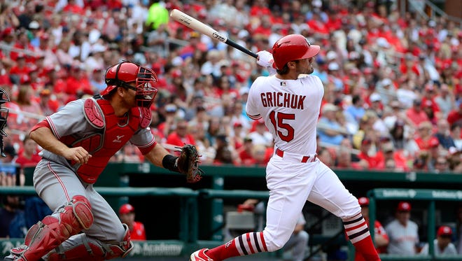 Cardinals outfielder Randal Grichuk hit home runs in each of his first two games since returning from the minors.