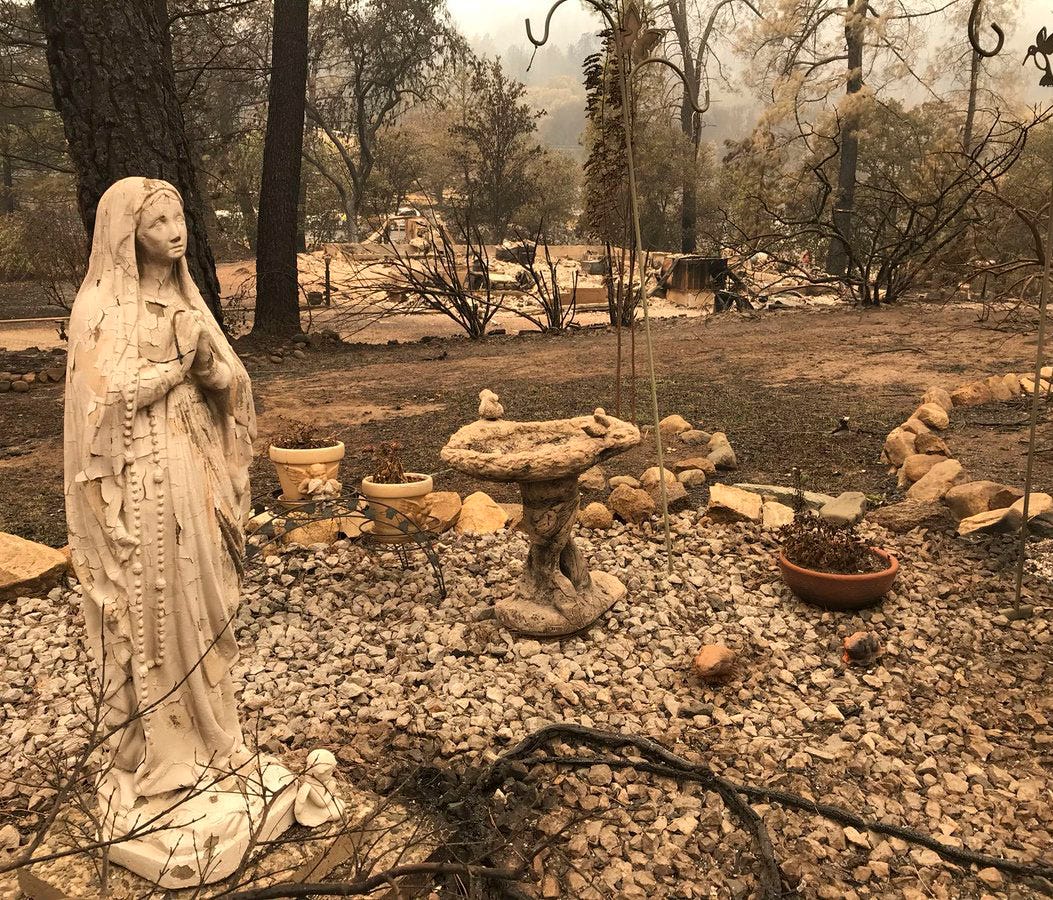 This is what is left in this area after the Carr Fire on July 31, 2018.