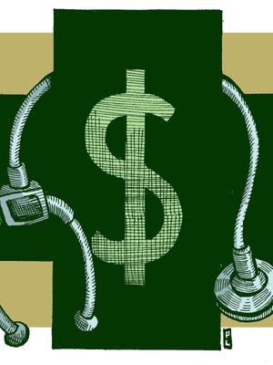 Illustration on health care insurance. (By Paul Lachine/Special to the Free Press)
