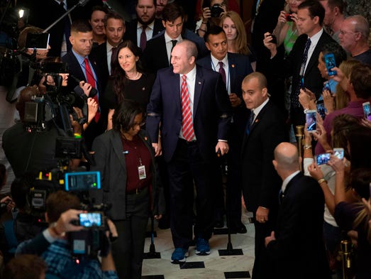 Scalise walks through Statuary Hall at the U.S. Capitol