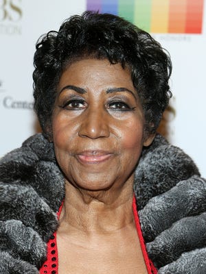 Singer-songwriter Aretha Franklin arrives Dec. 4, 2016, at the 39th Annual Kennedy Center Honors in Washington.