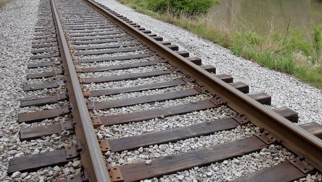 Railroad tracks.