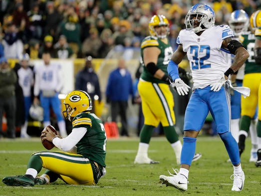Detroit Lions strong safety Tavon Wilson (32) celebrates