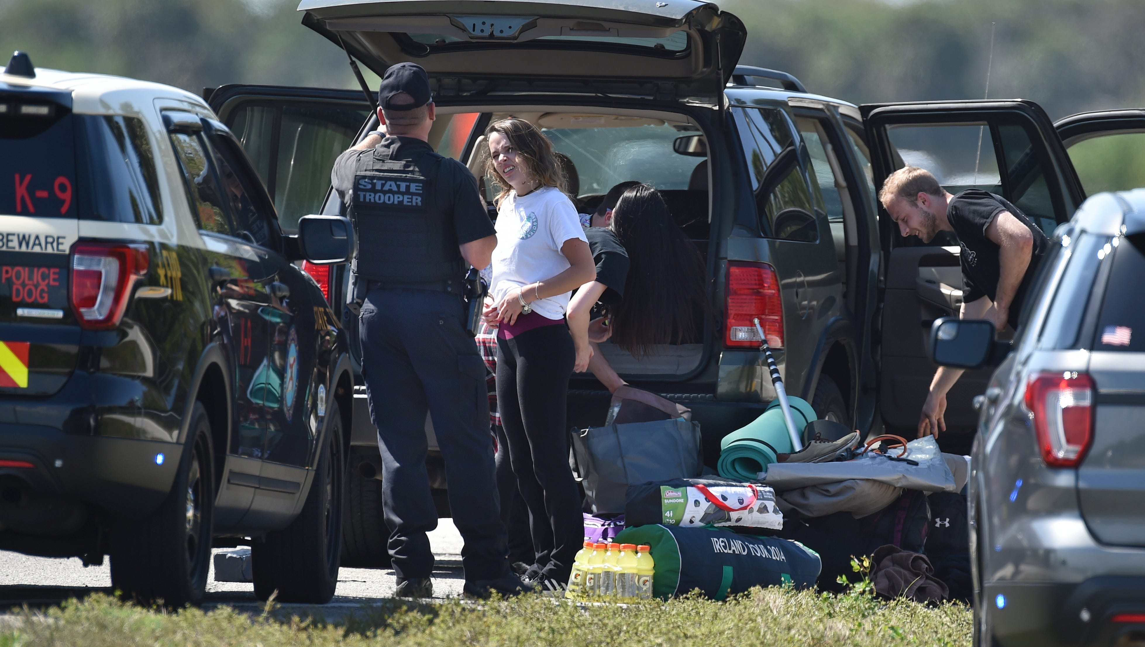 Omf18 Florida Highway Patrol In St Lucie County For Interdiction On State Road 70 Okeechobee Road During Okeechobee Music Festival