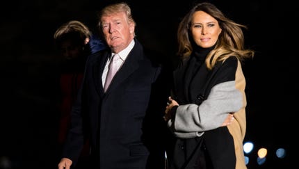 President Trump and first lady Melania Trump...