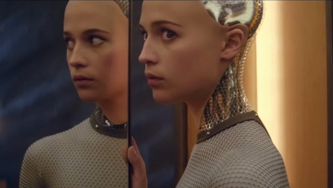 Alicia Vikander plays an ideal balance of human and artificial intelligence in 'Ex Machina.'