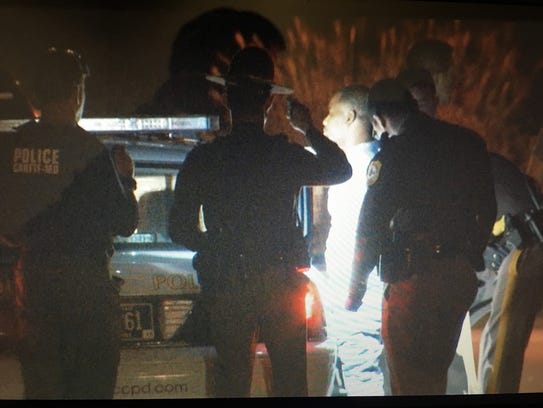 Radee L. Prince, 38, of Belvedere is taken into custody near Glasgow in October.