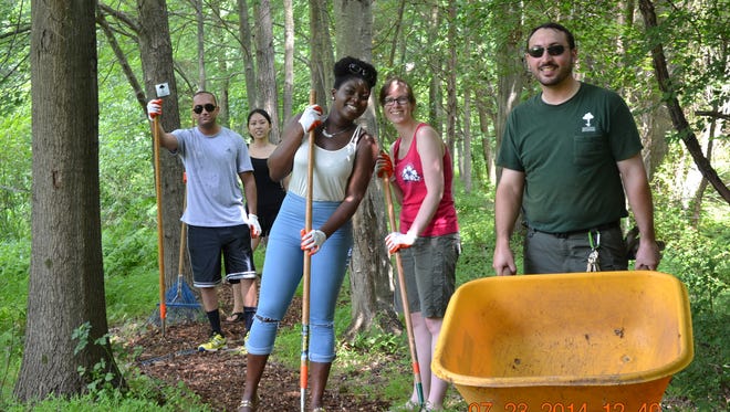 Volunteers maintain trails at Washington Valley Park and the Sourland Mountain Preserve.