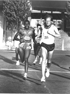 Jessie Close, left, and Herb Wills in an early race.