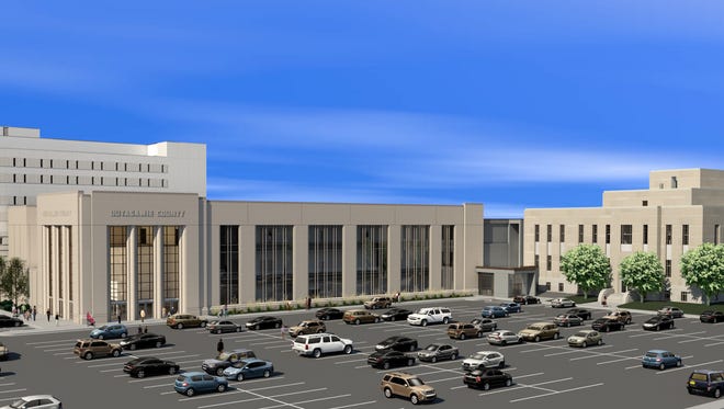A rendering of the Outagamie County downtown campus once construction is complete. Construction is scheduled to start in the summer of 2017.