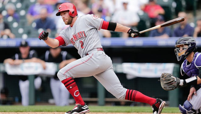 The Reds’ Zack Cozart is hitting .310 with a .392 on-base percentage and a .536 slugging percentage, all career highs.