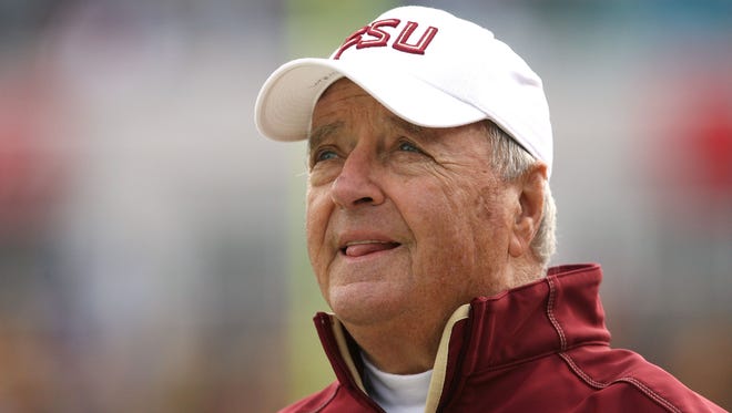 Former Florida State head coach Bobby Bowden takes in the sights and sounds of Doak Campbell stadium.