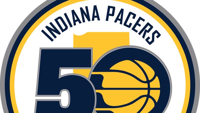 Indiana Pacers 50th anniversary logo