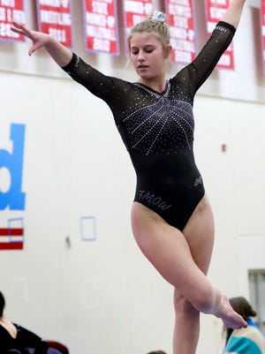 Junior Elizabeth Missiaen is one of the top gymnasts for Franklin Combined, which is favored to win its third straight WIAA Division 1 state title at the state team meet Friday in Wisconsin Rapids.